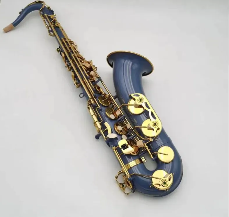 Saxophone ténor professionnel, flambant neuf, laque dorée, avec étui, embout de cou à anches, 2023