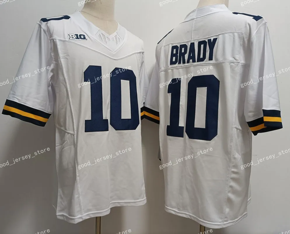 Aidan Hutchinson Blake Corum Michigan voetbalshirt VRBO Fiesta heren gestikt #9 J.J. Mccarthy #12 Cade McNamara Tom Brady Michigan Wolverines-truien