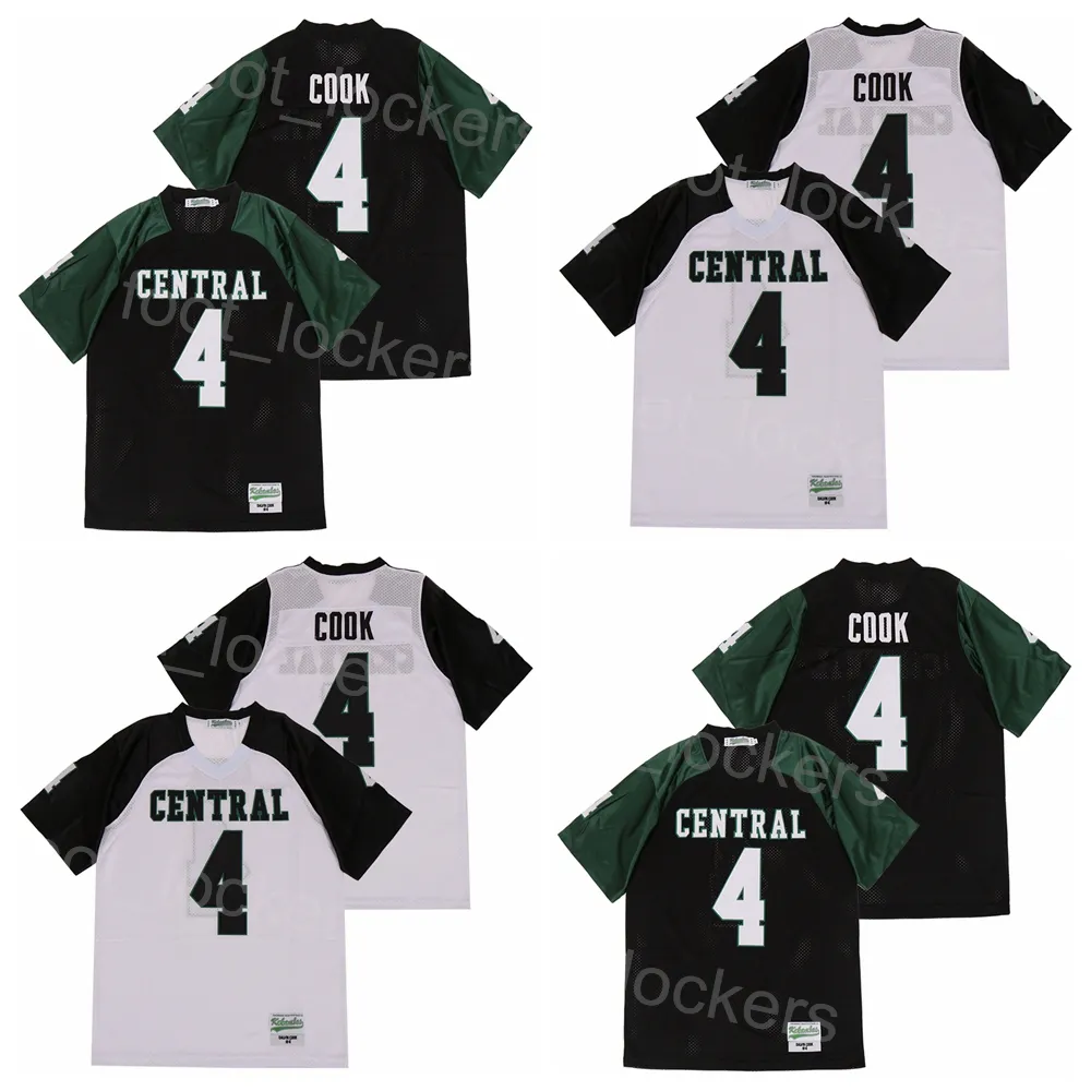 4 Dalvin Cook High School Jersey Football Miami Central voor sportfans Moive ademende team zwart weg Wit Pure Cotton gestikte en borduurwerk Hiphop