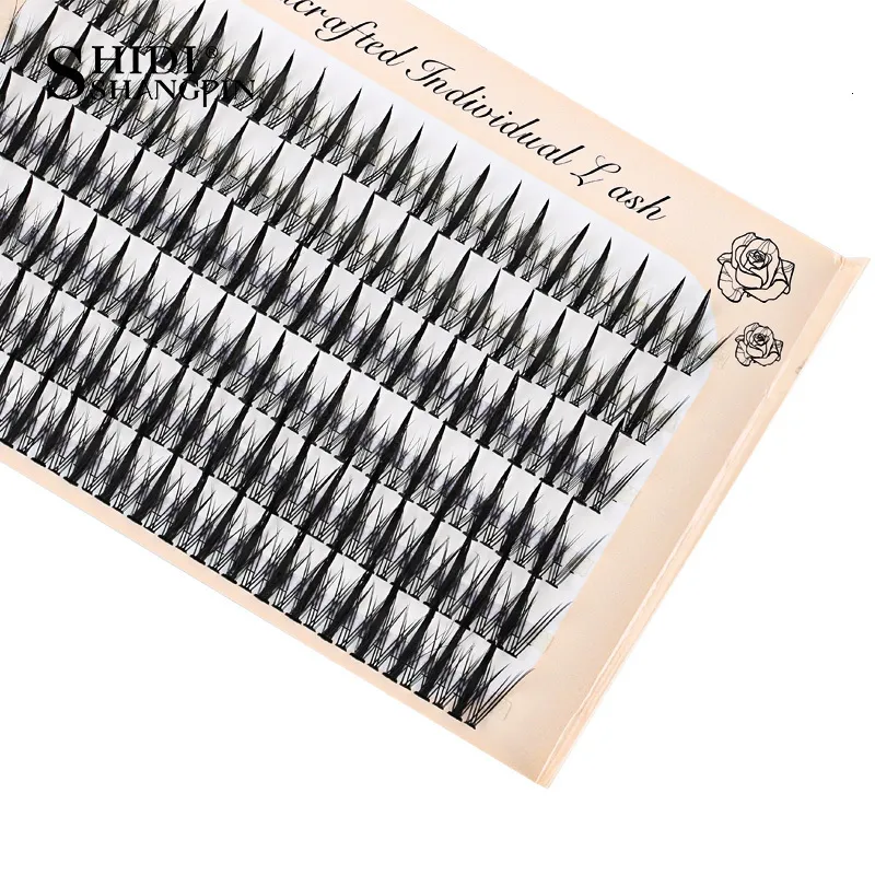 Outils de maquillage 246 Bundles Cils individuels professionnels Cluster Spikes Lash Wispy Premade Russian Natural Fluffy False Eyelashes 230425