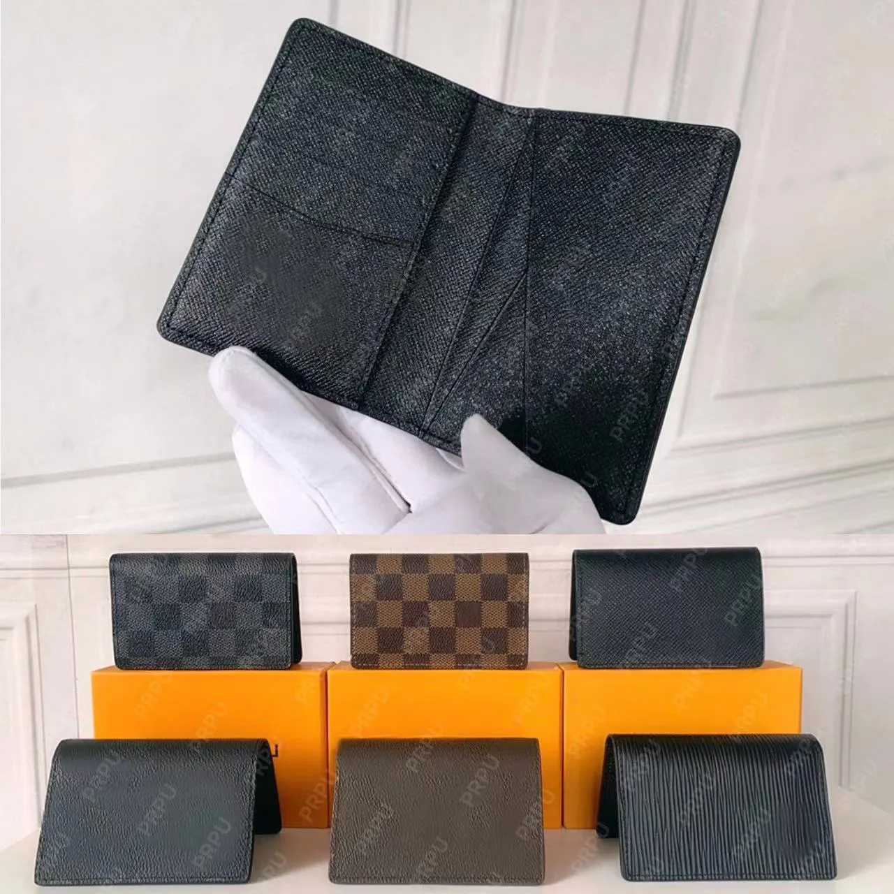 Homens titular do cartão designer moeda bolsa portefeuille para homem carteira mulheres chave bolsa Dicky ORGANIZADOR DE BOLSO Curto homens Luxo Múltipla Carteira Chave Damier PRPU dicky0750