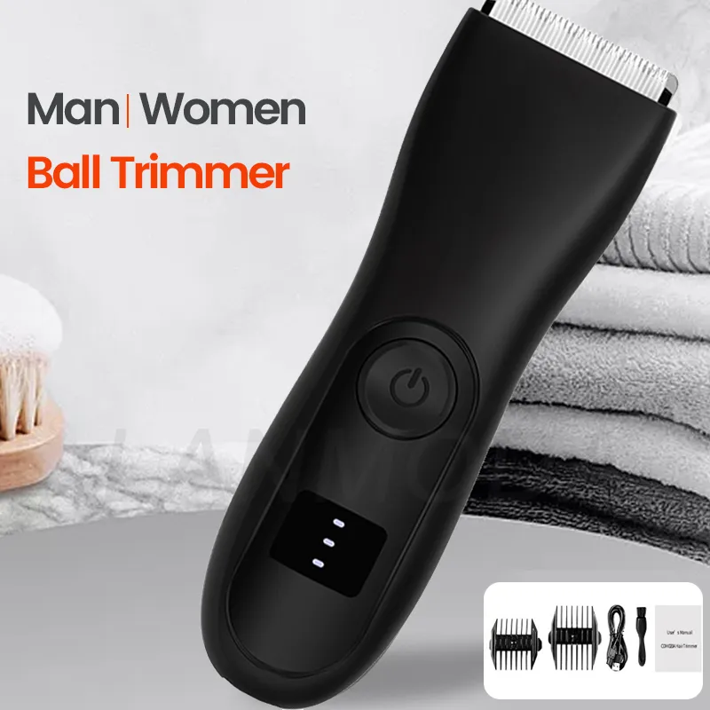 Epilator Body Hair Trimmer for Men Balls Women Lady Shaver Hair Removal Bikini Trimmer Groin Body Shaver Groomer Quiet 230425