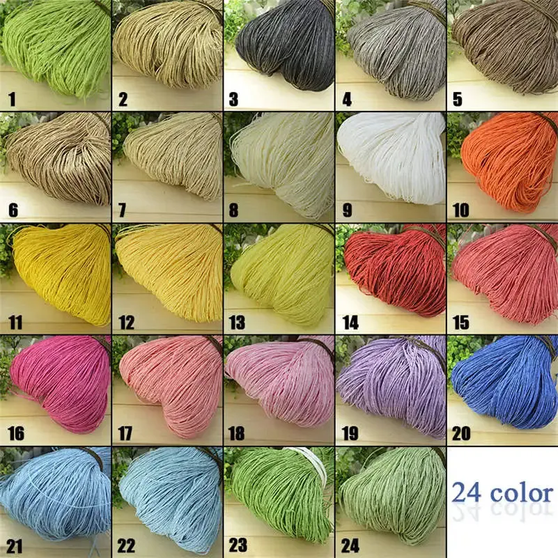 Tyg och sömnad 600 meter 500 g Summer Raffia Garn virkning Naturliga halmtrådar Handgrafer för DIY Knitting Hat Handväska Korg Rattan Material 231124