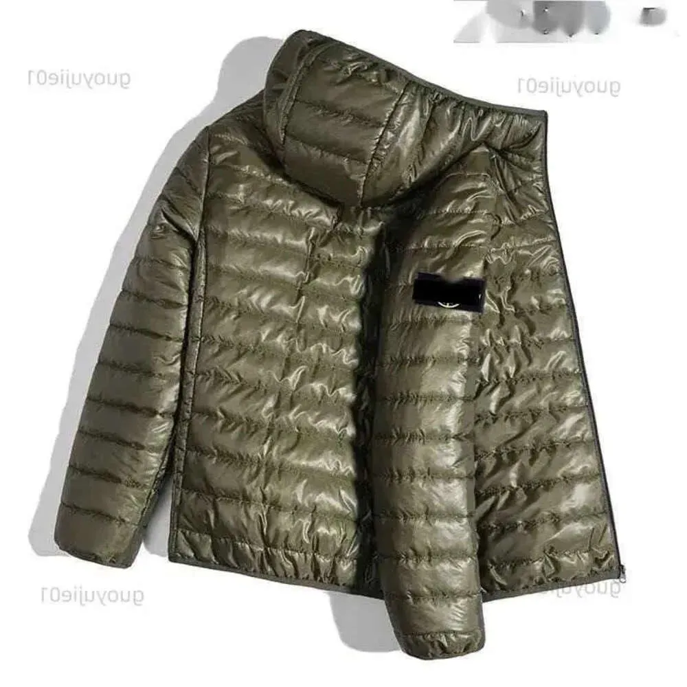 ベイプデザイナーバッグ見栄えの良い屋外バッジジッパーシャツジャケットルーズスタイル秋の冬の男性Sトップオックスフォードダウンジャケットポータブルハイストリートストーンズアイランド