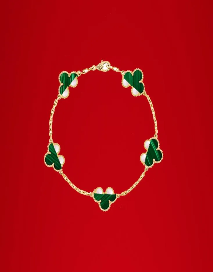 Classic 18k Gold Fourleaf Clover Armband Chain for Women är fashionabla och av högkvalitativt presentförpackning 0019181280