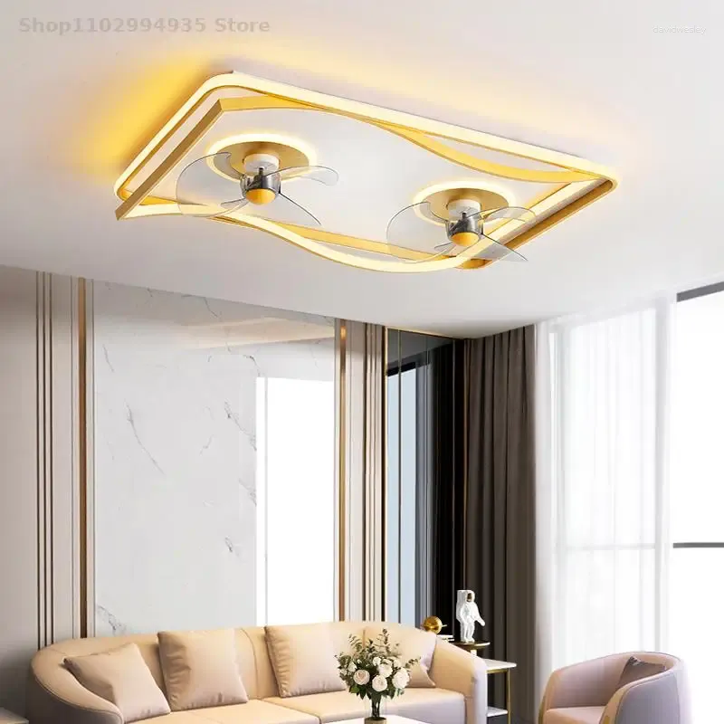 Living Room Decoration Bedroom Decor Led Ceiling Fans With Lights Remote Control Dining Fan Light Indoor Lighting