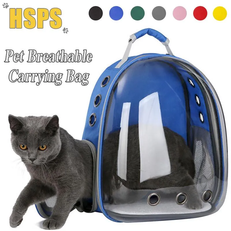 Strollers Cat Bag Carrying Breathable Blue Portable Zipper Travel Space Capsule Vacation Solid Transport Backpack For Cats and Small Dogs