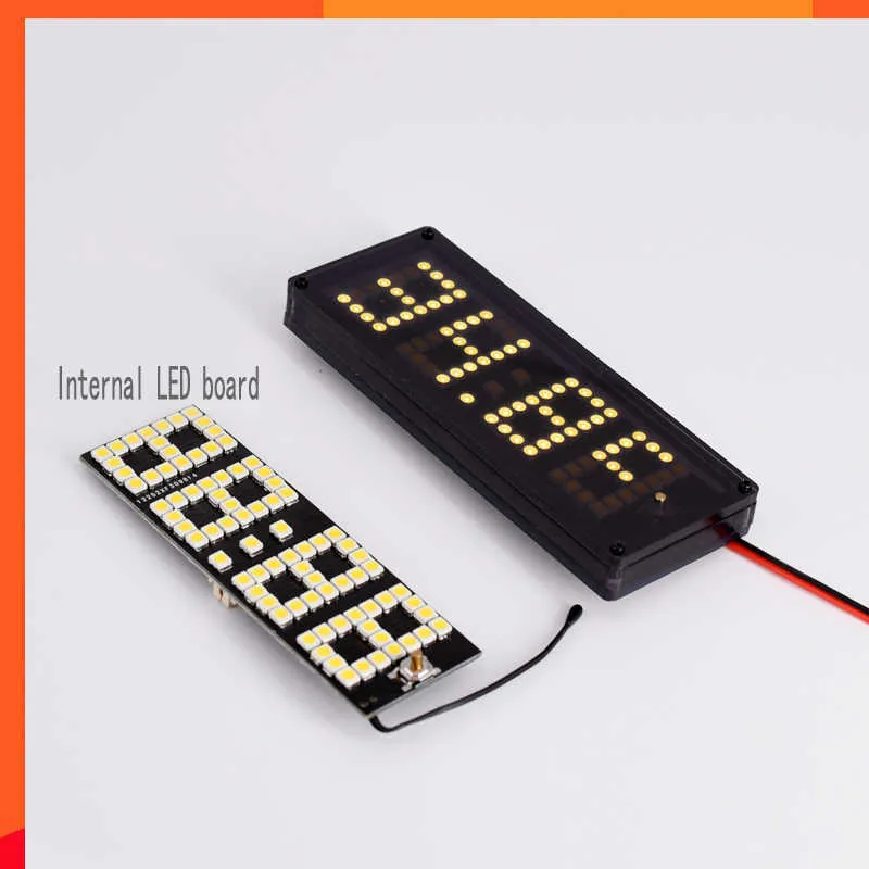 Novo relógio de carro DIY Timer de voltímetro LED LED DOT Relógio RX8025 DC 4-25V Relógio de ajuste de brilho automático