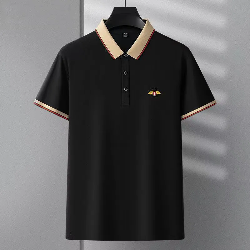 Polo 23SS Spring and Summer Ny högkvalitativ bomullstryck Kort ärm Rund halspanel T-shirt Storlek M-L-XL-XXL-XXXL Färg Svart vit storlek M L XL XXL 3XL 4XL