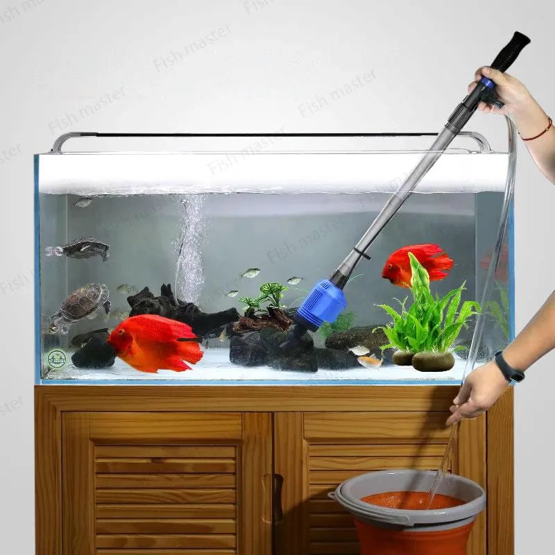 Gereedschap Aquarium Elektrische sifonbediende aquarium Zandwasmachine Vacuüm Grind Waterwisselaar Sifonfilterreiniger Aquariumgereedschap 220V