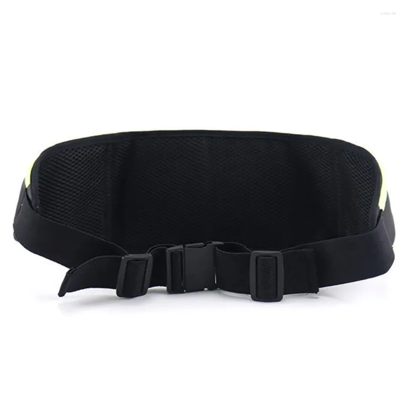 Outdoor Bags Men Women Fitness 3 Pockets Travel Mobile Phone Adjustable Length Gym Large Capacity Reflective Strip Waist Running Belt