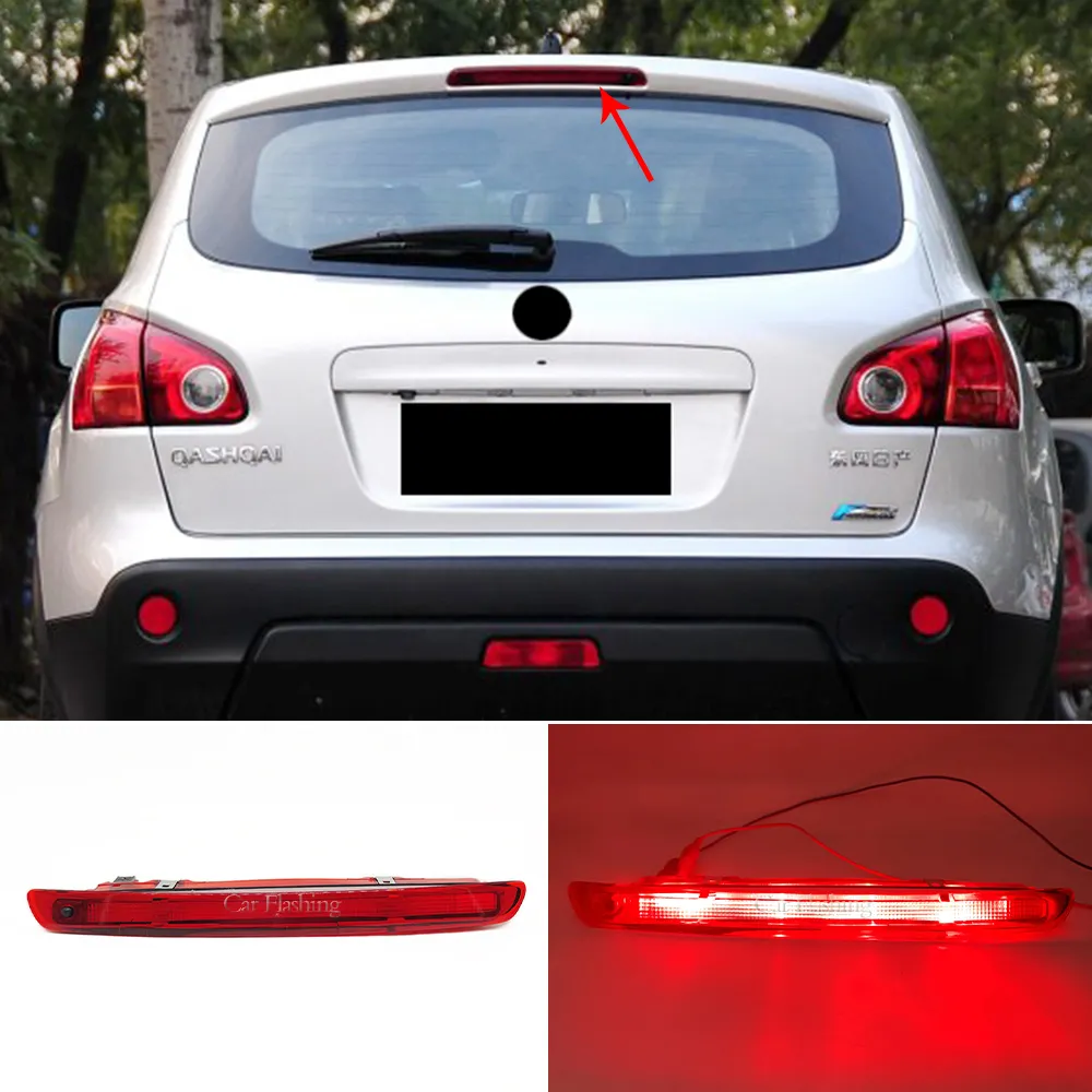 LED High Position Mount Additional Stop Lamp For Nissan QASHQAI 2008 2009 2010 2011 2012 2013 2014 Car-styling Rear Brake Light