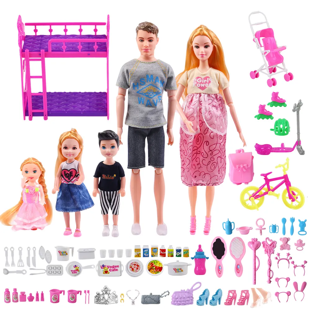 6 Mãe Reborn + Bebê + Carrinho boneca tipo Barbie grávida brinquedo  infantil