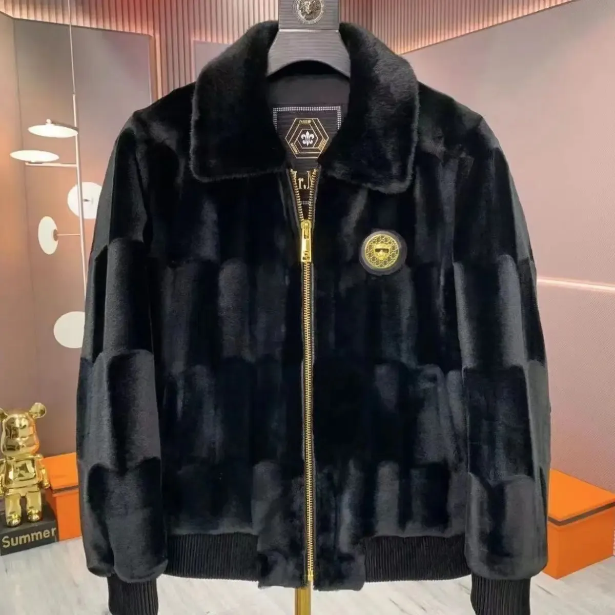Mens white coat hot sale with fur hood