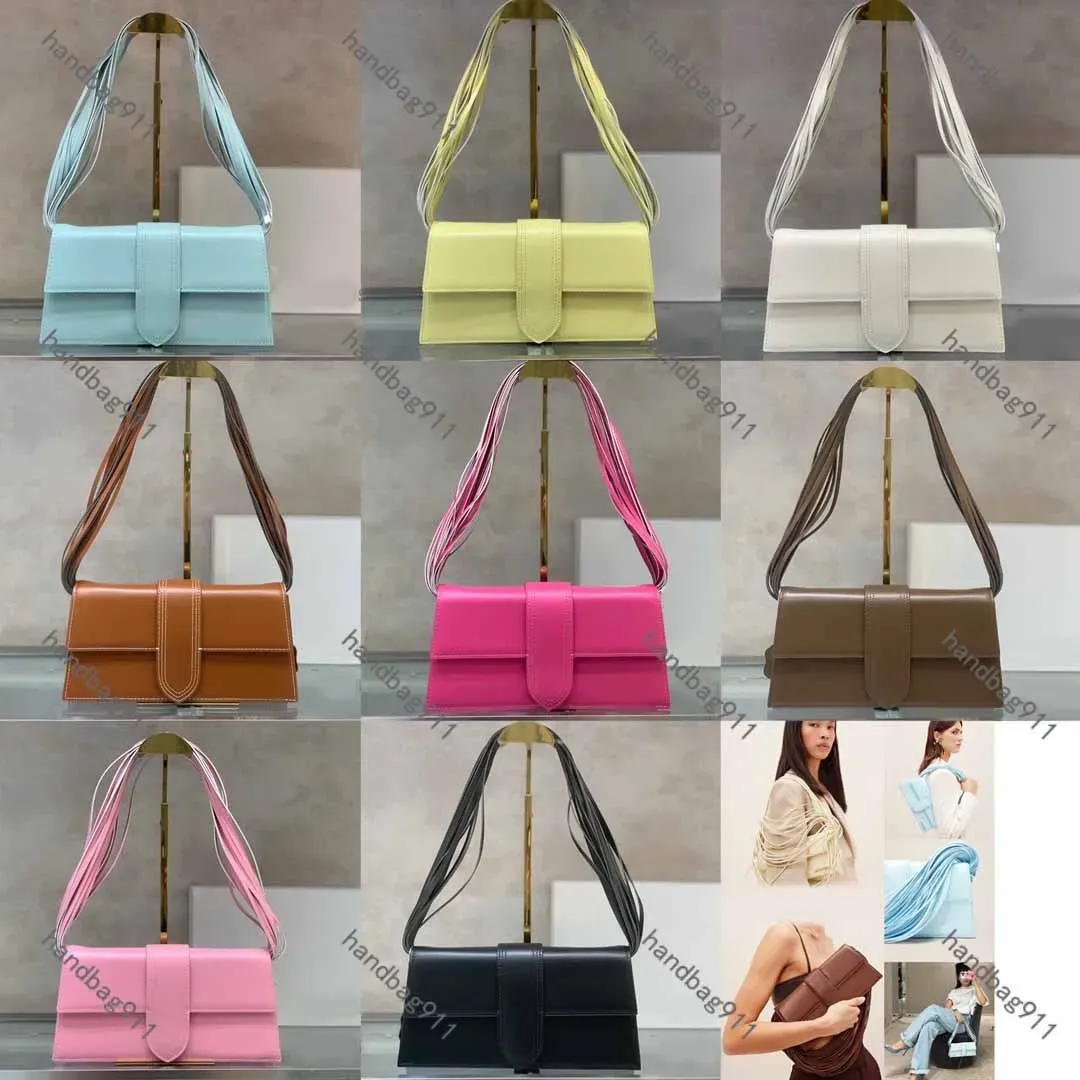 Lyxdesigner Tassel axelväska för kvinnor äkta läder hobo väskor le raphia purses lady clutch plånbok tote kvinna handväska