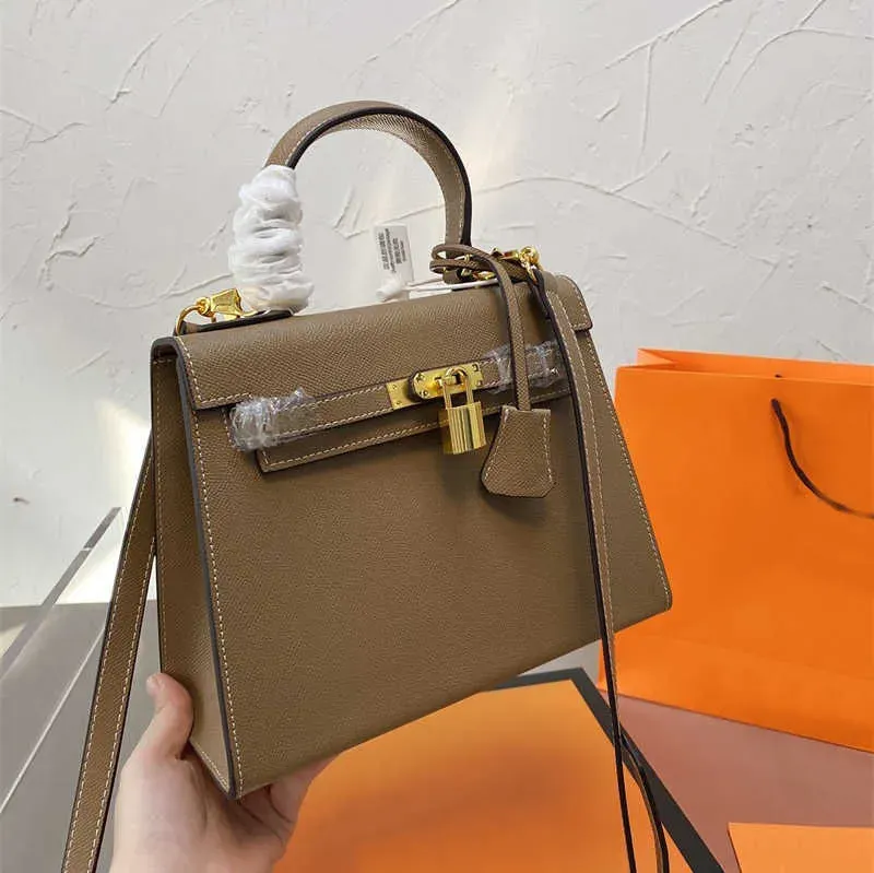 Designerskie torby damskie swobodne stury skóra Wysoko jakościowa moda top rączka torebka na ramię Crossbody Bag 25 cm