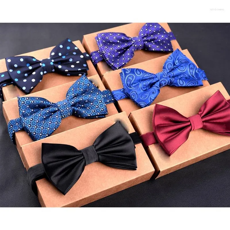 Laço de laço 2pcs homens amarram o noivo formal ajustável no casamento para smoking butterfly masculino cravat