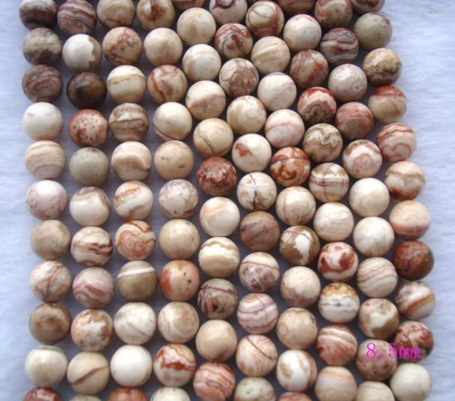 Loose Gemstones Natural Mexican Crazy Agate Round Shape 8.5mm 12mm Beads For Jewelry Making DIY Bracelet Necklace Earrings