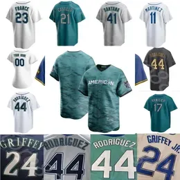 2023 All-Star City Men Women Youth Seattles 23   35 Teoscar Hernandez 10 Jarred Kelenic 3 J.P. Crawford Mariner Baseball Jersey