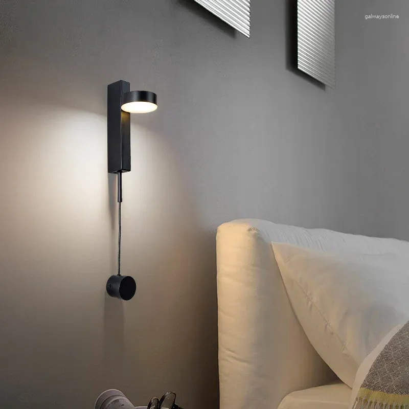 Lampada da parete Lanterna Applique Montata sul letto Decorazione della camera coreana Illuminazione per bagno antico Applique a LED senza fili