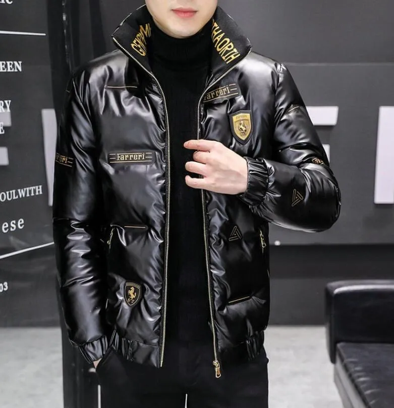 【2025A/W新作★送料無料】 Mens Rhombic Sewed Solid Color Snow Jackets Men With Clothing