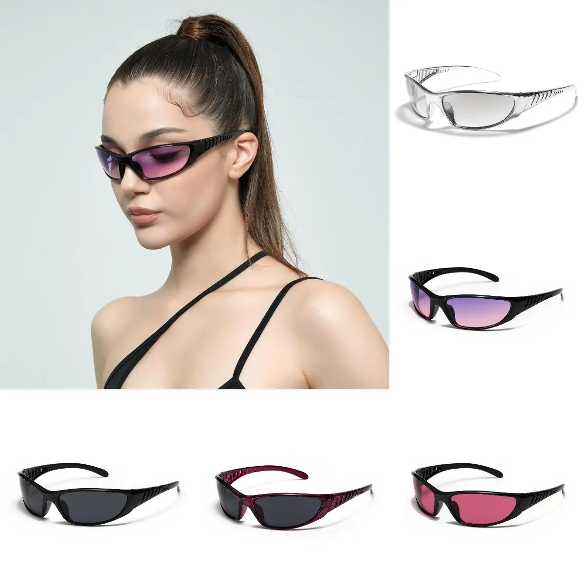 Transparent cat eye sunglasses for runners by Tierra Sunglasses