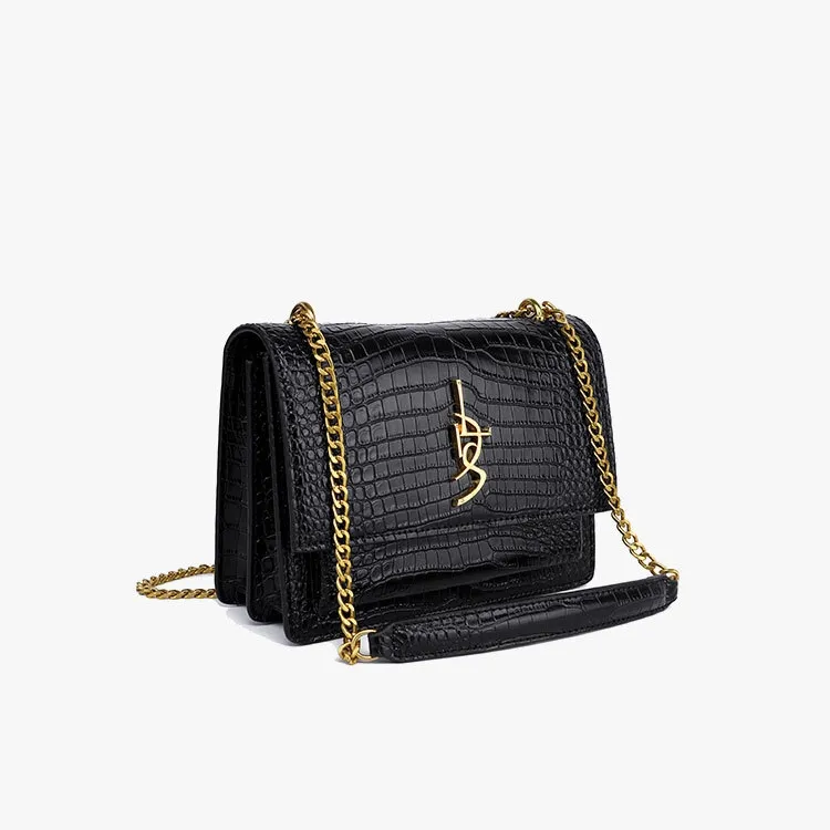 Elegant Solid Color Handbag Luxury Leather Crossbody Bag - Temu