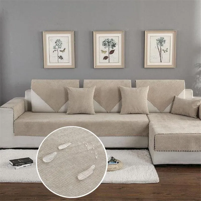 Stol täcker spets sida vattentät soffa täcker slipbeständig slipcover husdjur matta antidirig soffa för vardagsrum dekorchair