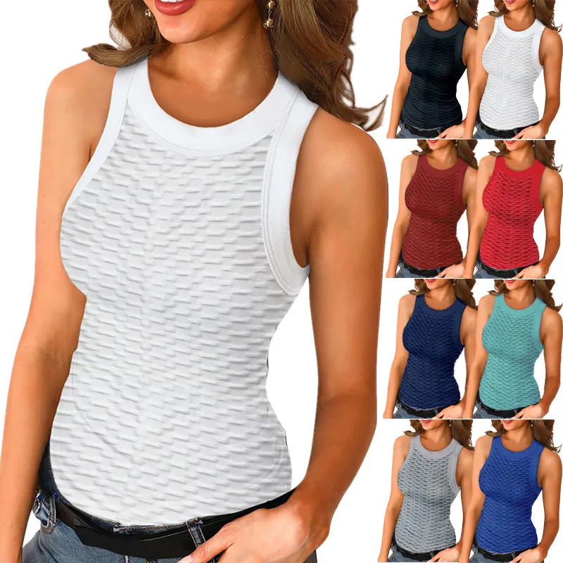 Camisoles tankları yaz artı boyutu tank üstü kadınlar T-Shirt Camisole Sinim Sısdası Sıska Waffle Kontrol Tankları Camis Seksi T-Shirts Büyük Boy Tee Force 230426