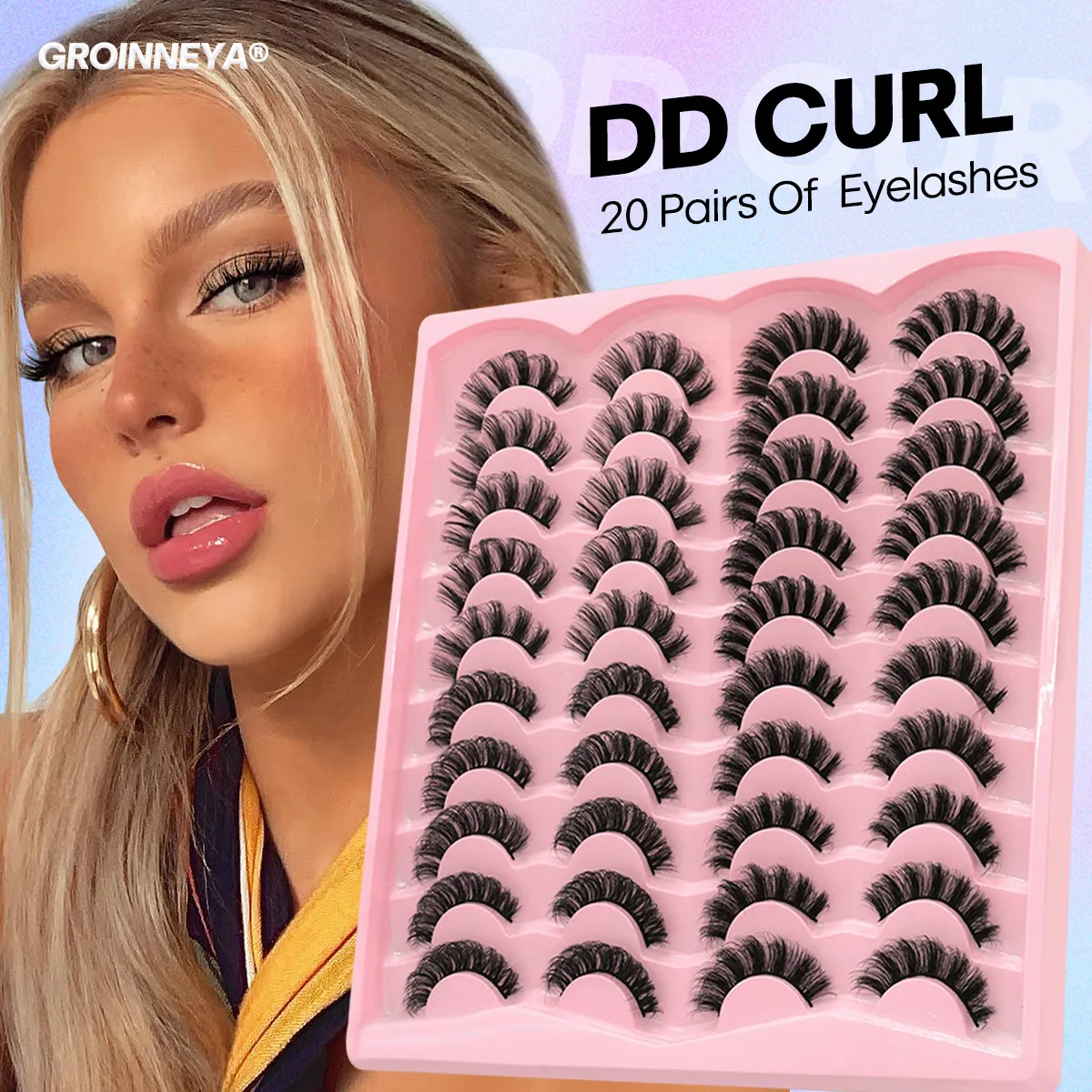 Outils de maquillage Russian Strip Lashes 51020 paires Fluffy Mink 3D False Eyelashes D Curl Fake 230425