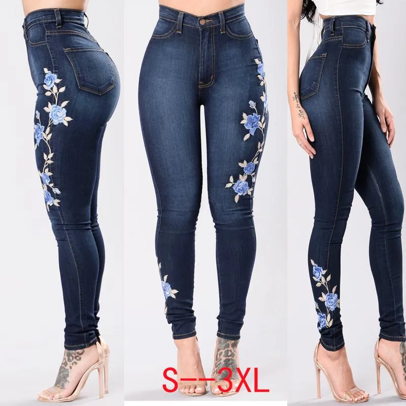 Jeans Embroidered 2022 High Waist Jeans jeans women's trousers Pencil Pants models feet pants women's new jeans