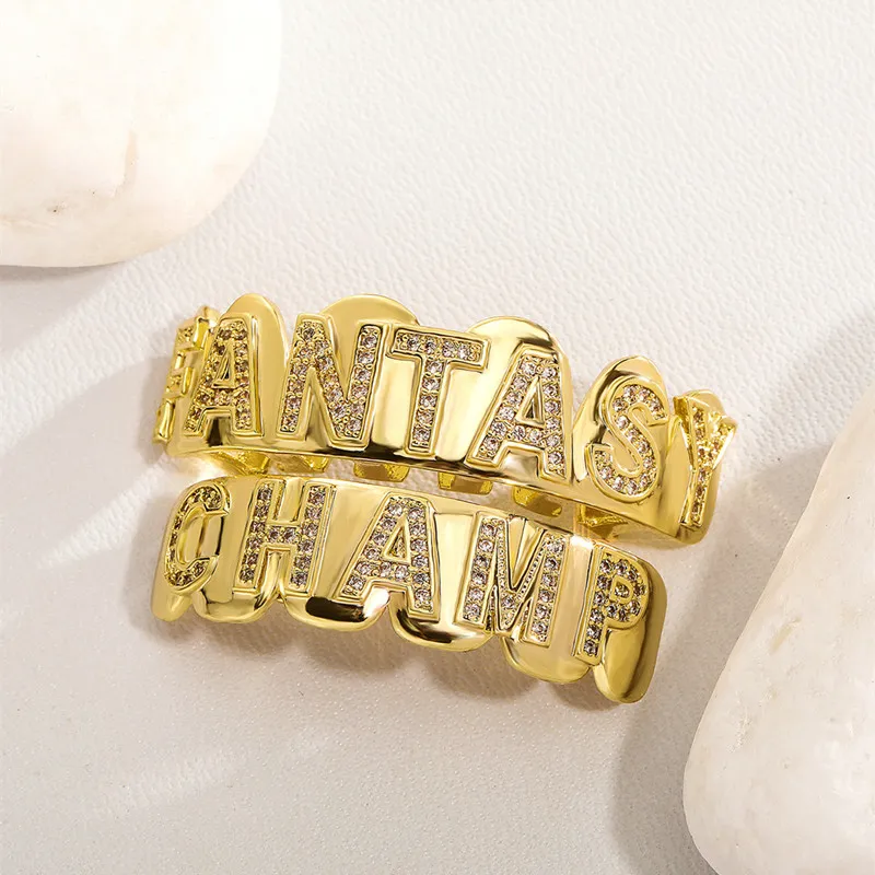 جديد Bling CZ Letters Grillz مجموعة أعلى الشوايات السفلية من $16.99 ...