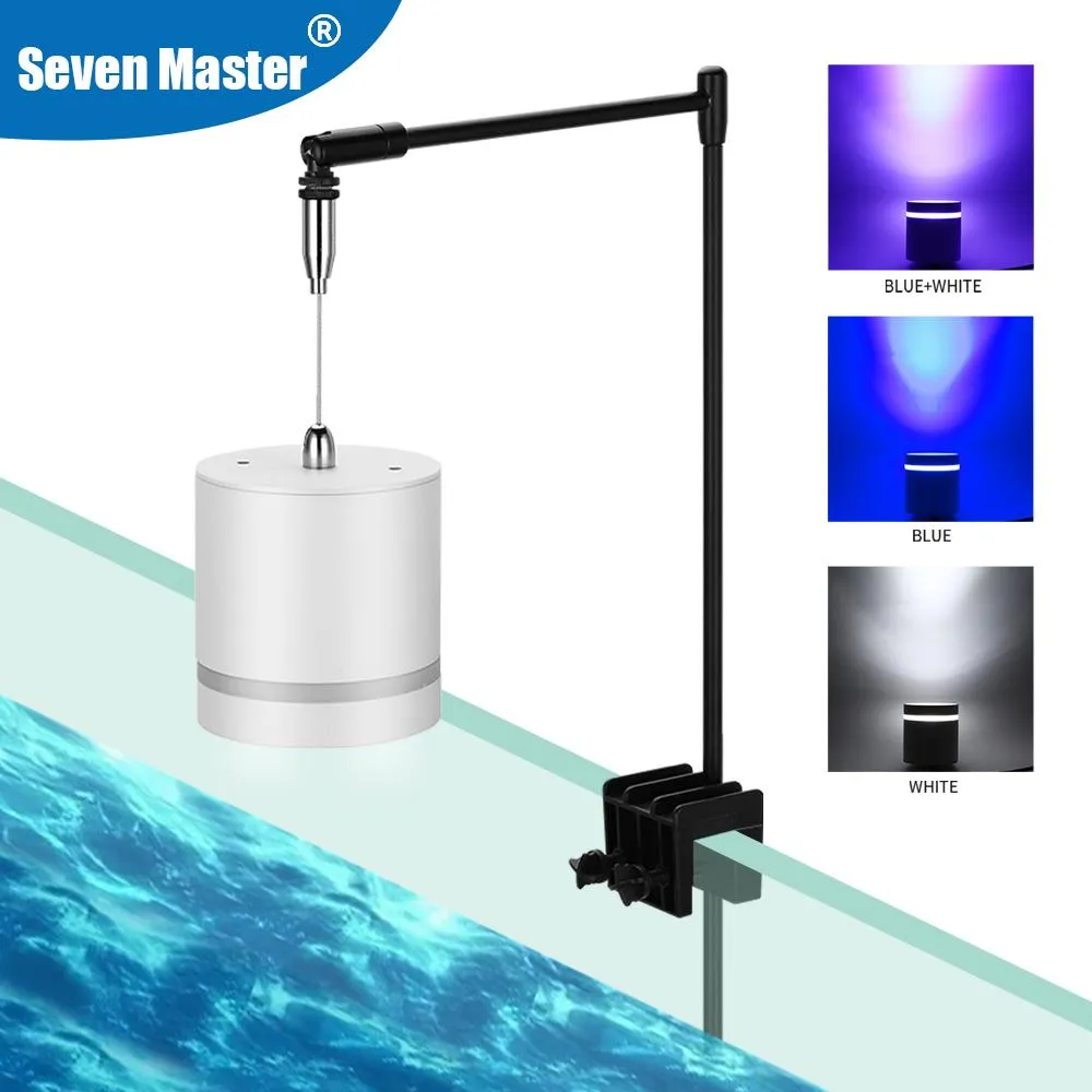 Lightings Dimmable LED Lamp Clip for Plant Grow Aquatic Algae Tank 3 Channels Lighting Fish Tank Hanging Stand Safely Fixture 16W