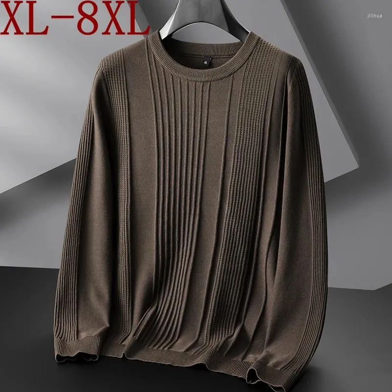 Herrenpullover 8XL 7XL 6XL High-End-Luxus-Kaschmirpullover Herren Herbst-Winter-Pullover Warm halten Pull Homme Mode Herren-Weihnachtspullover