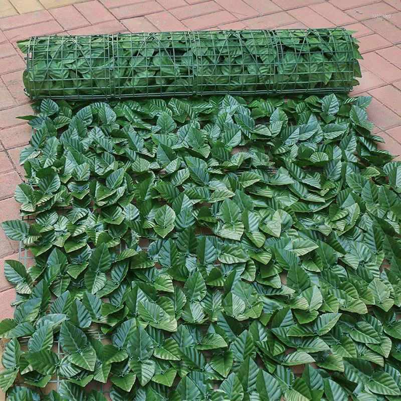 Decorative Flowers Fake Plants Artificial Balcony Green Leaf Fence Roll Up Panel Ivy Privacy Garden Backyard Home Decor Rattan Wall