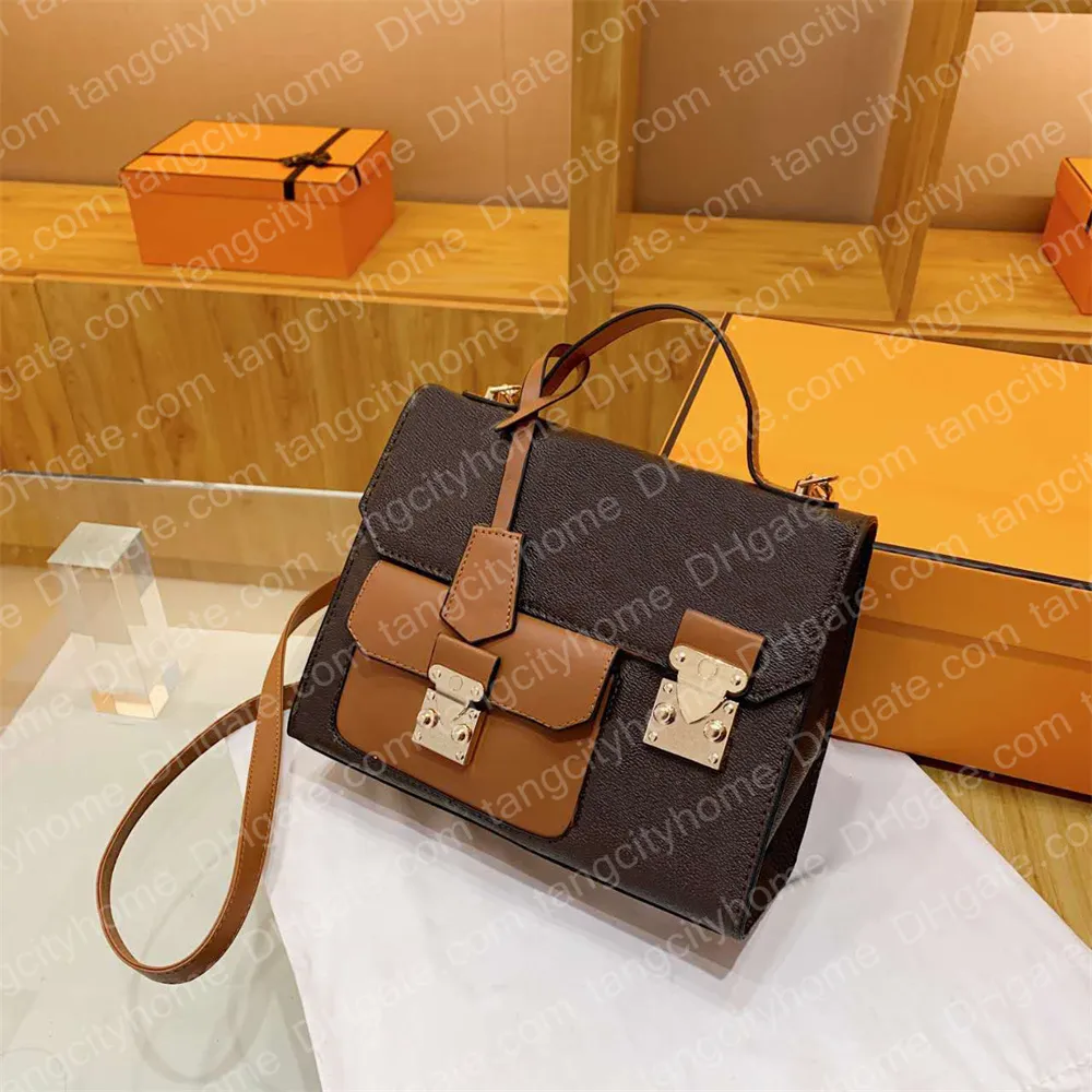 Дизайнерские сумки роскошные унисекс -сумочка ретро портативный квадратный портфель компьютер корпус мешок для кроссбакса на плечо модные припечатки с большой емкостью кошелек для покупок