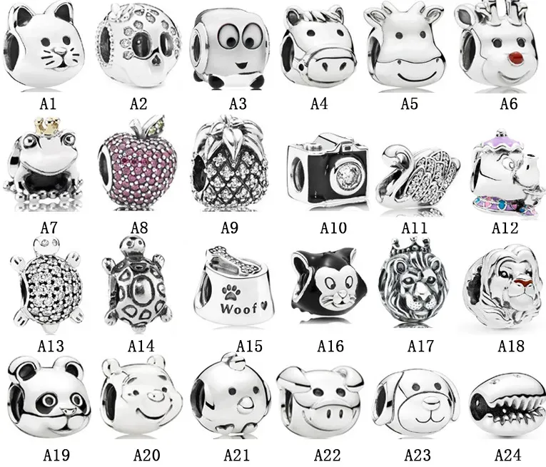 New Arrival 925 Sterling Silve Animal Series  Camera Tortoise Pineapple beads DIY Fit Original European Charm Bracelet Fashion Women Jewelry Accessories