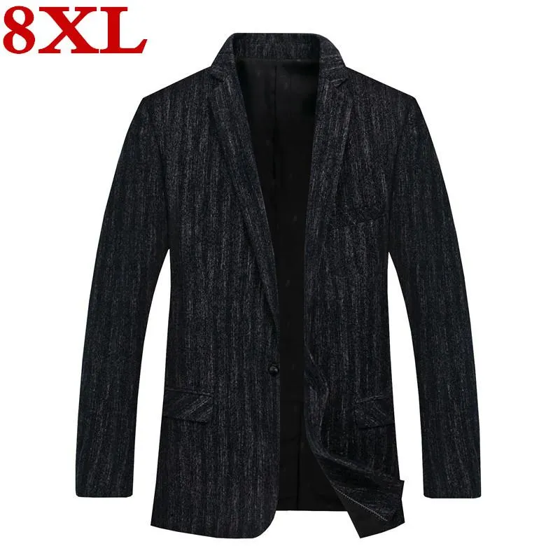 Męskie garnitury Blazery plus rozmiar 8xl jesień 2023 Kurtki dla mężczyzn moda Business Bankiet Kurtka ślubna Kurtka Elegancka Man Blazer Coats