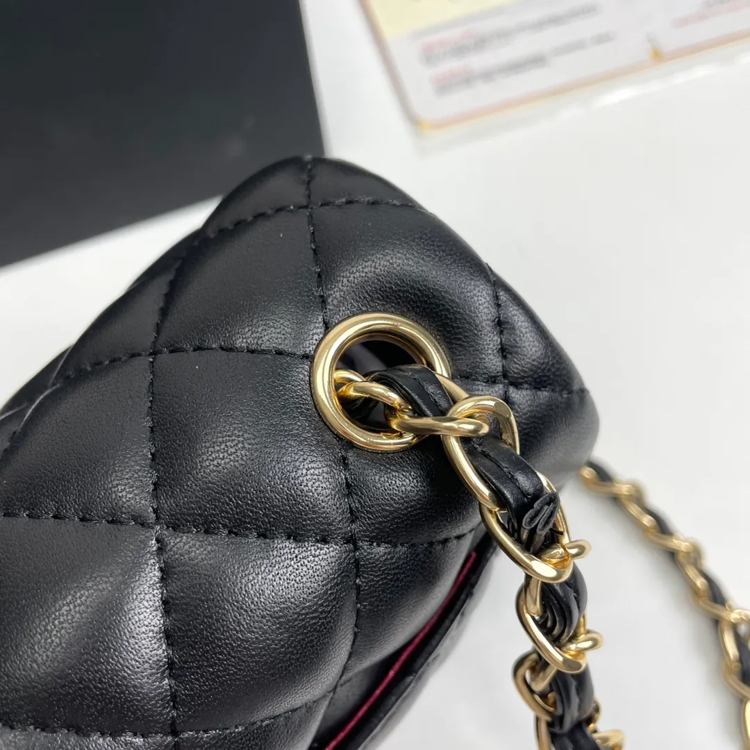 Mini Crossbody Bags Gold Chain Woc Bag Women Shoulder Bag Black ...