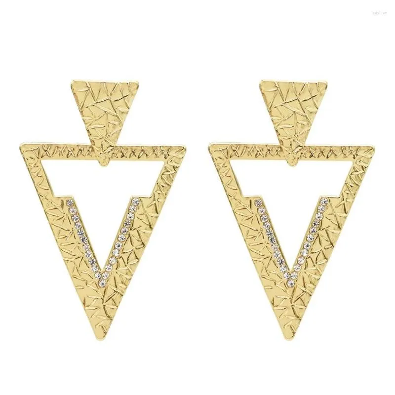 Dangle Earrings Korean Version Of The Simple Trend Geometric Alloy Fashion Personality Wind Inverted Triangle Vintage Punk Jew