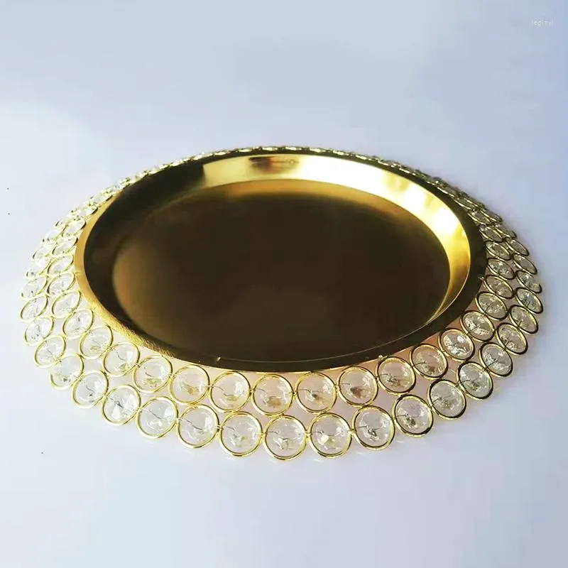 Bakeware Tools Gold Metal Crystal Cake Stand Cupcake Tray