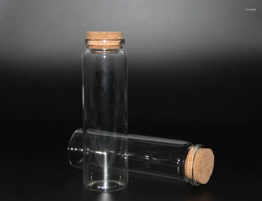 Flaskor 10st 37 120mm Clear Storage Glassflaskflaskor Tomma flytande matburkar med korkstoppmeddelande från flaska