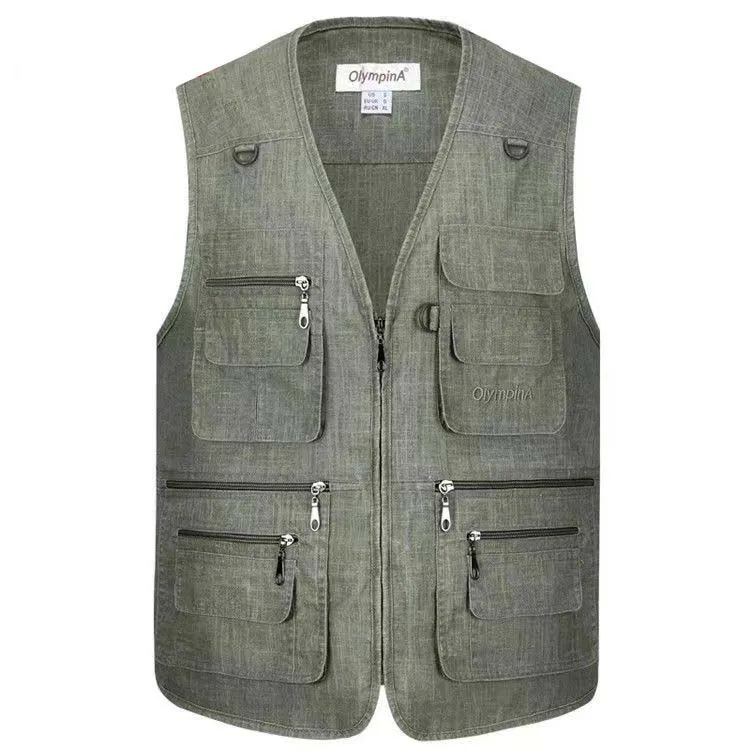 ZOGAA Mens Fishing Vest With Pockets Sleeveless Casual Waistcoats With  Jeans For Work And Outdoor Activities Plus Size Winter 2019 From A555555,  $0.11