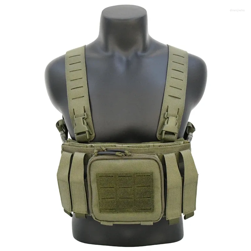 Giacche da caccia 1000D Nylon Tattico Chest Rig Vest Combattimento Sicurezza Multicam Equipaggiamento per accessori esterni