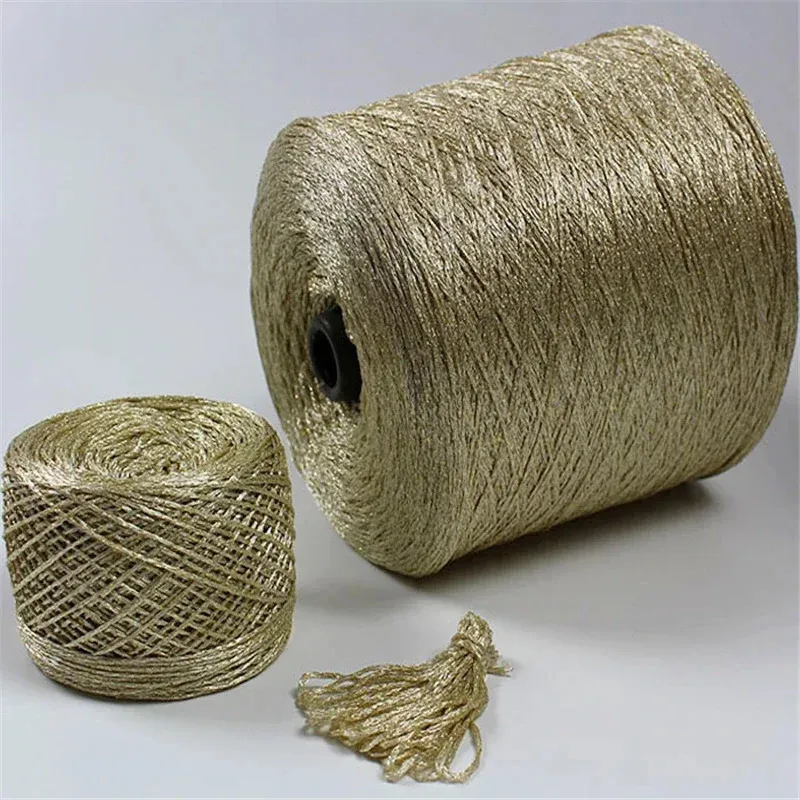 かぎ針編みのための布地と縫製500gかぎ針編み糸メタライズされた糸針diy手作りのアクセサリー織物帽子バッグ231124