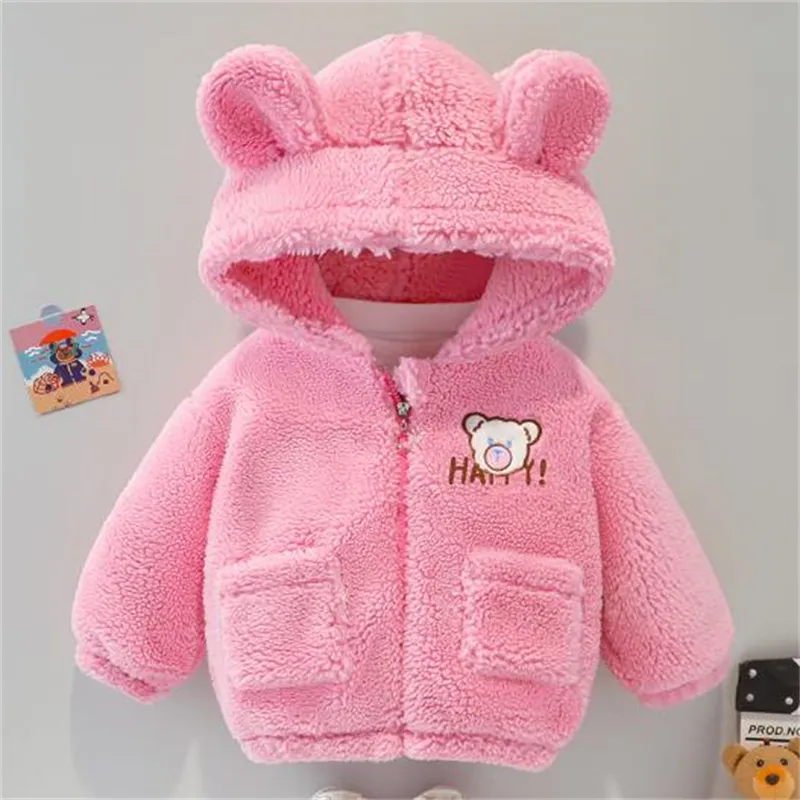 2024 New Fashionable Winter Children's Coat Hooded Soft Comfortable Plush for Baby Boys Coat Girls' Sweater