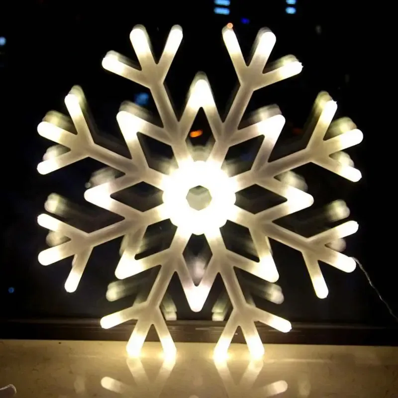 Garden Decorations 1pc LED Christmas Snowflake Lyssljus utomhuslampa Vattentät Xmas Tree Pendant Drop Party Garden Plant Ornament med EU Plug 231124