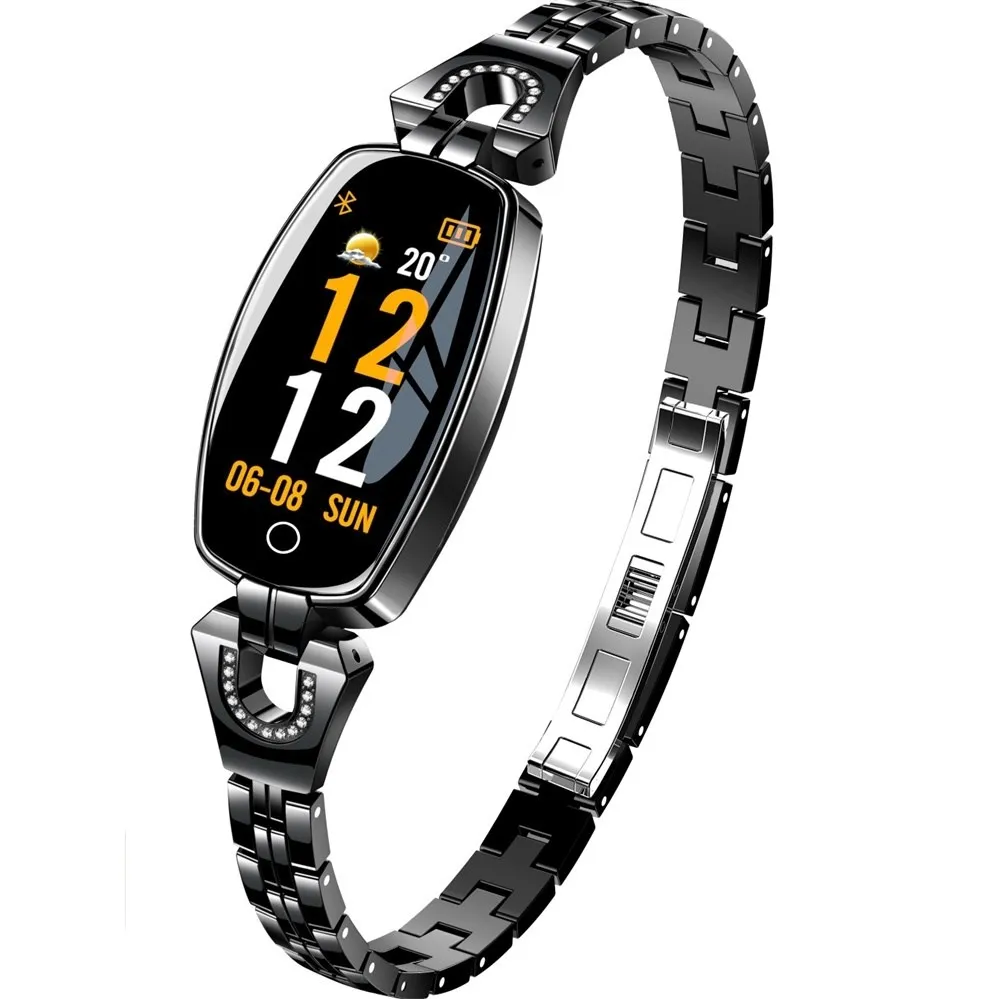 Smart Watch Armband Herzfrequenz Blutdruck Band Schrittzähler Wasserdicht Fitness Activity Tracker Damen Smartwatch