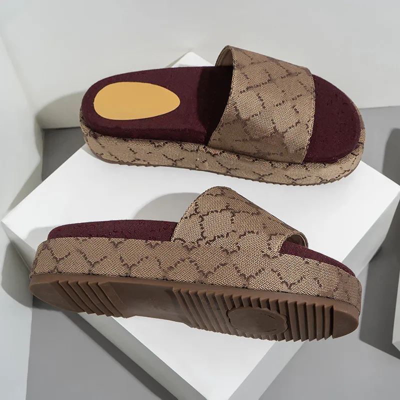 Womens Double G Slide Ladies Girls Platform Slippers Sandals
