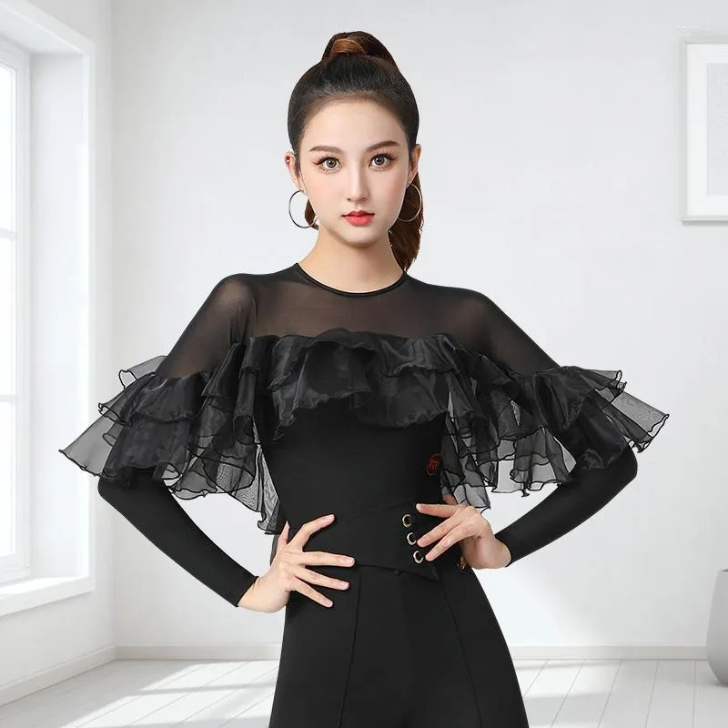 Scene Wear Double Latin Dance Beautiful Foreign Style Clothes Jitterbug High-End Moden Top